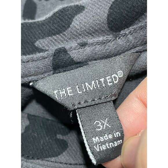 The Limited Sweatshirt Crewneck Animal Print Cheetah Plus Size 3X Gray Black - Picture 2 of 7